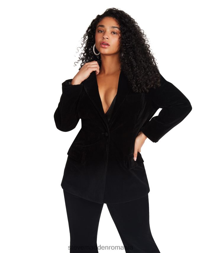 Steve Madden femei blazer Harlow negru purtare 2L84L0602